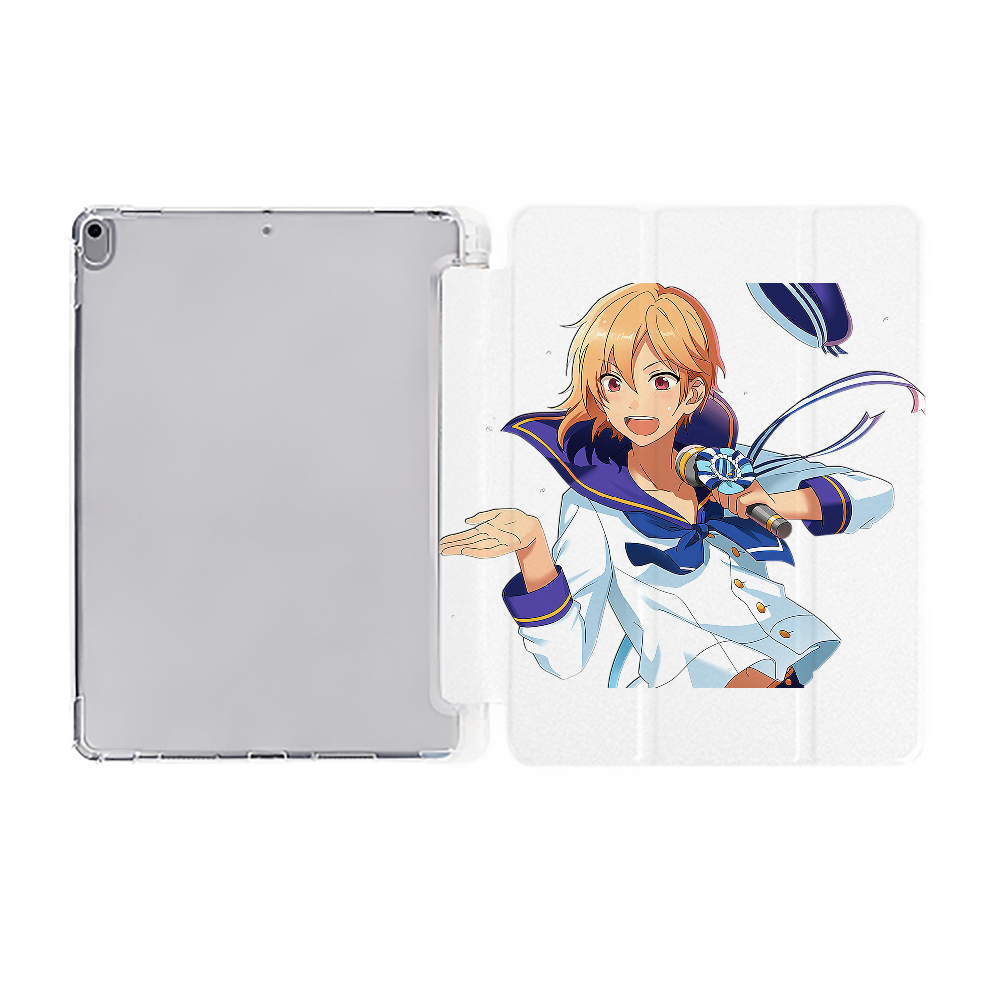 （画像用） あんさんぶるスターズ! Ensemble Stars IPad ケース ペン収納付き 三つ折りスタンド PUレザー×シリコン 対応機種9.5/10.5/10.9インチ